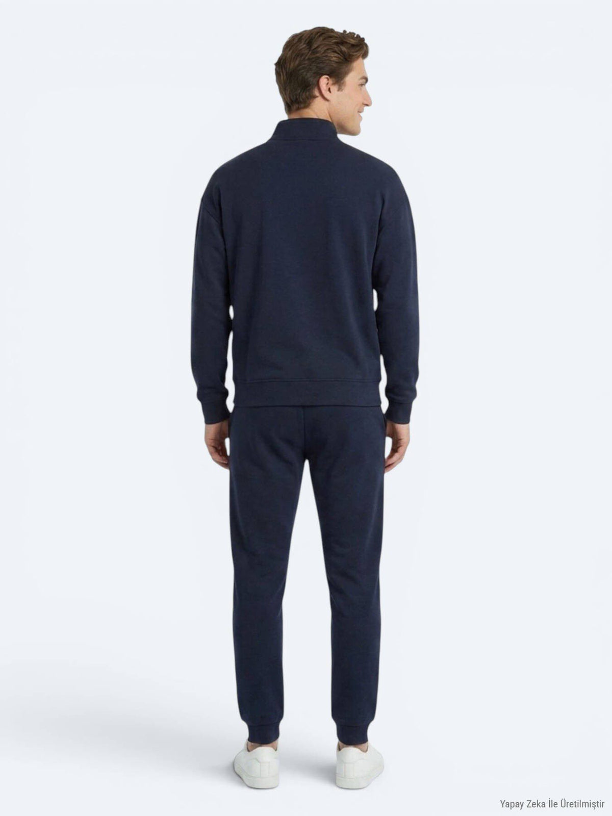 Marineblaues Rollkragen Sweatshirt
