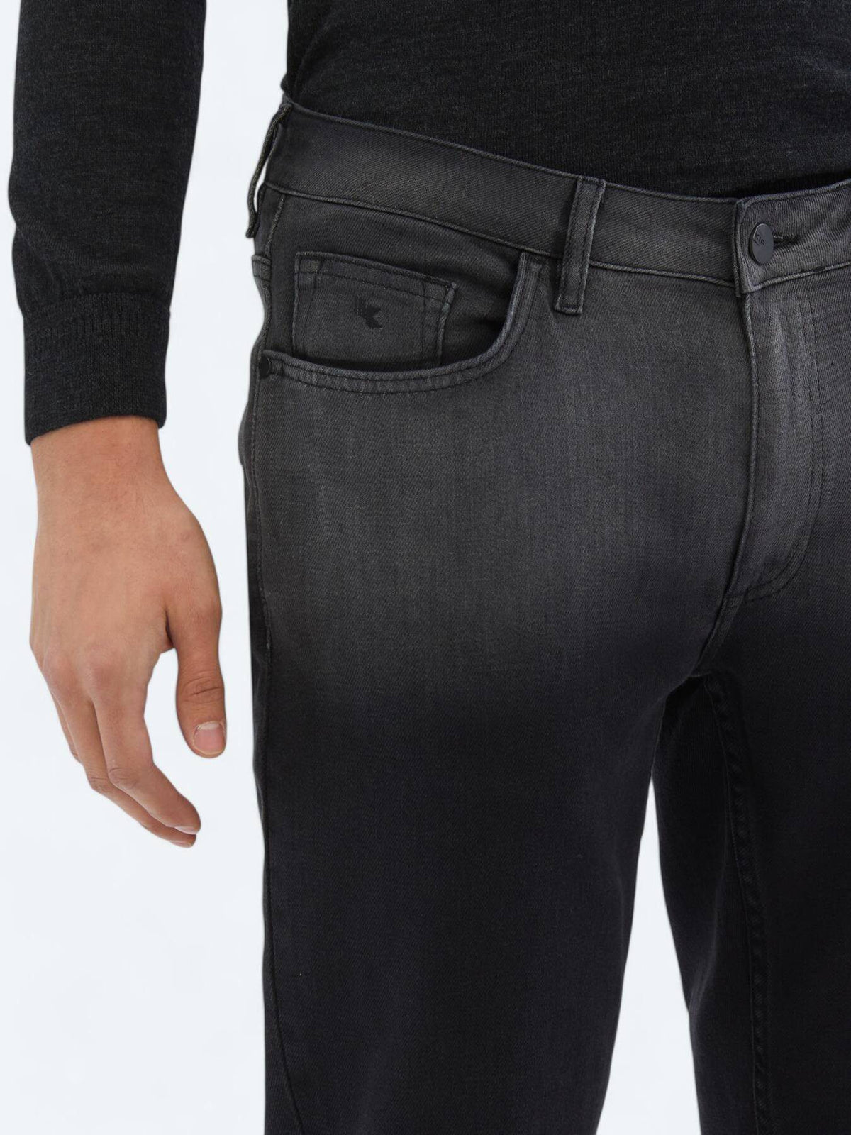 Slim-Fit-Hose aus Denim-Baumwollmischung