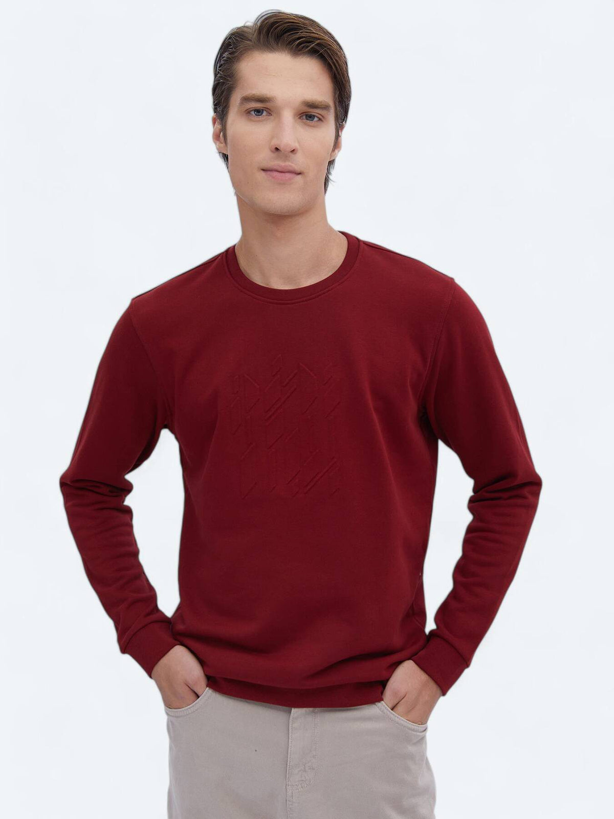 Bedrucktes Sweatshirt mit Rundhalsausschnitt