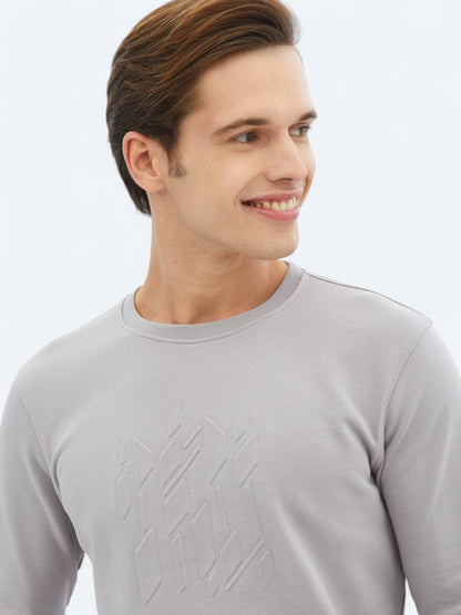 Bedrucktes Sweatshirt mit Rundhalsausschnitt