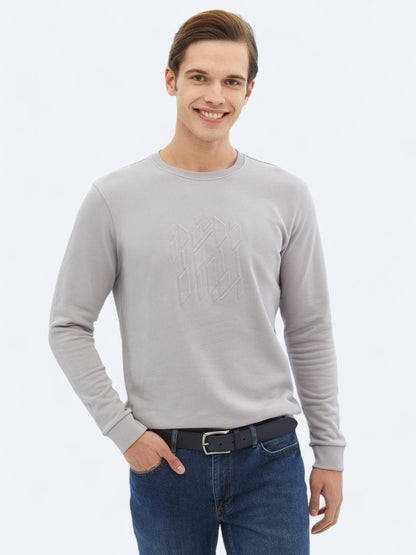 Bedrucktes Sweatshirt mit Rundhalsausschnitt