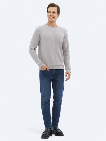 Bedrucktes Sweatshirt mit Rundhalsausschnitt
