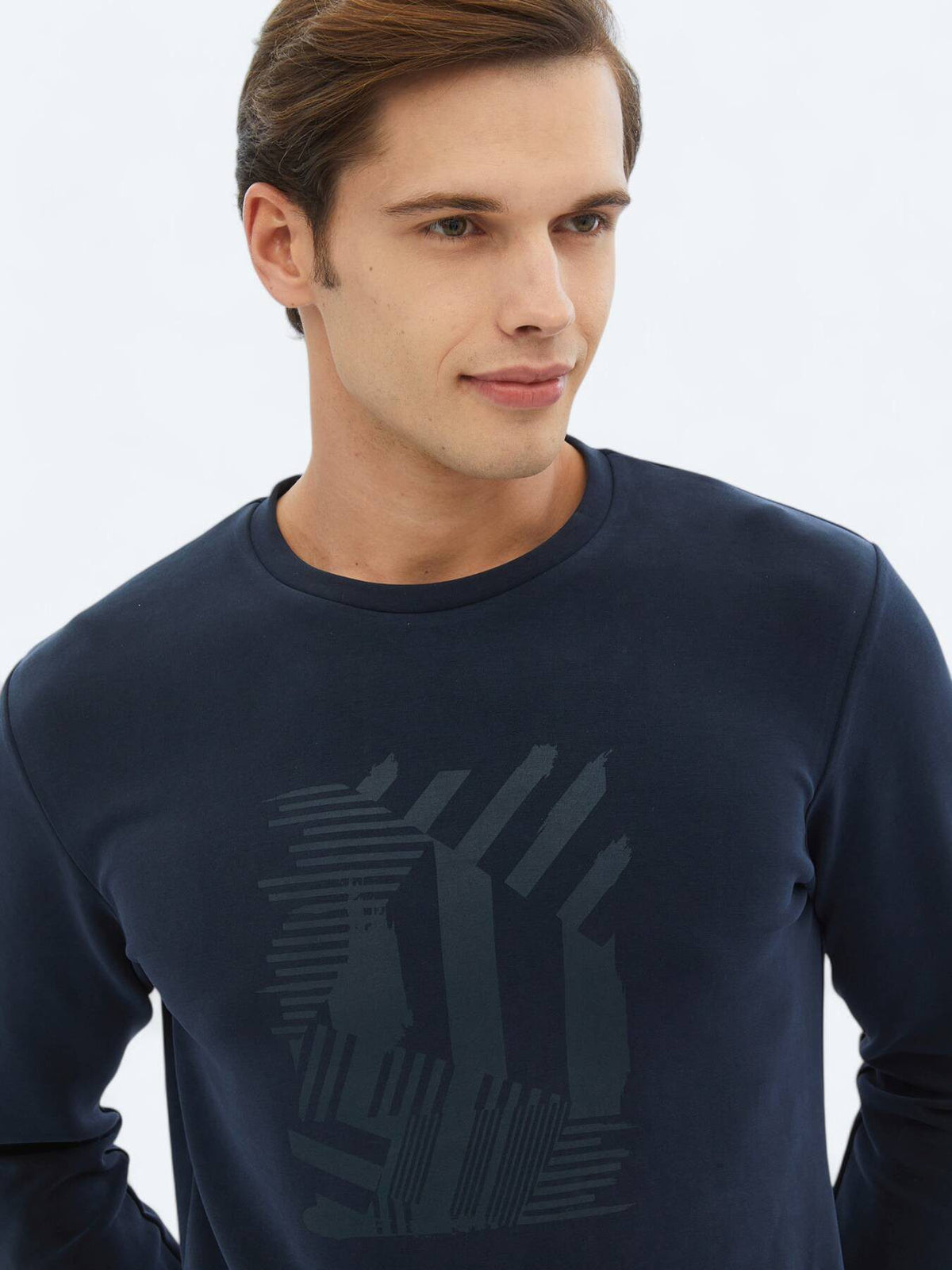 Bedrucktes Sweatshirt mit Rundhalsausschnitt