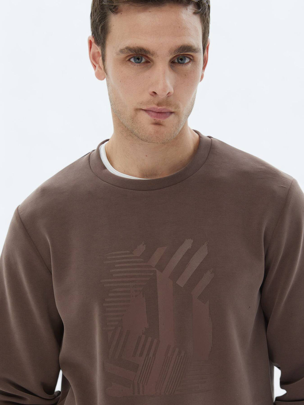 Bedrucktes Sweatshirt mit Rundhalsausschnitt
