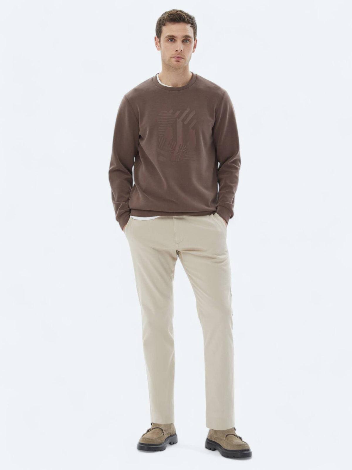 Bedrucktes Sweatshirt mit Rundhalsausschnitt