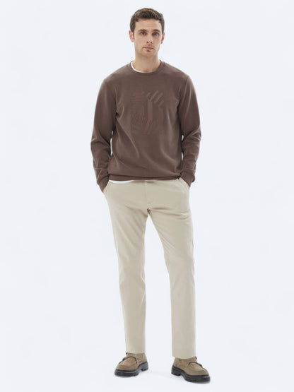Bedrucktes Sweatshirt mit Rundhalsausschnitt