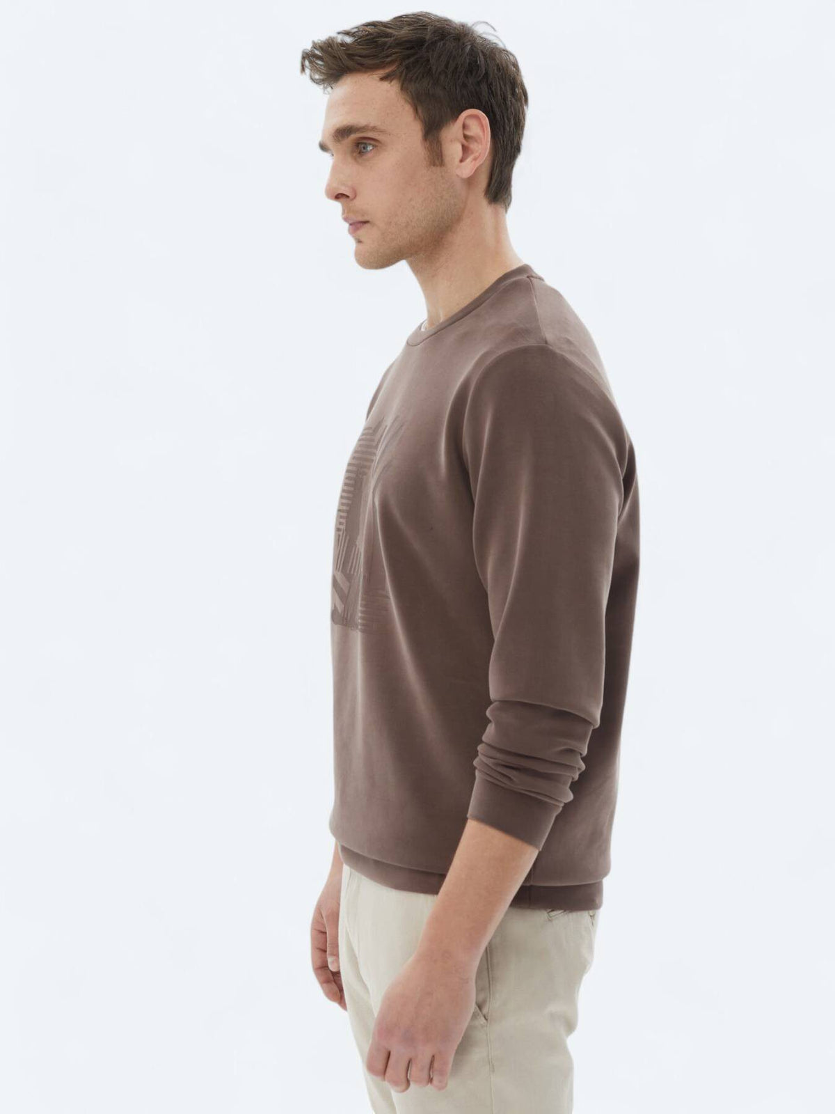 Bedrucktes Sweatshirt mit Rundhalsausschnitt