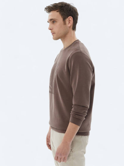 Bedrucktes Sweatshirt mit Rundhalsausschnitt