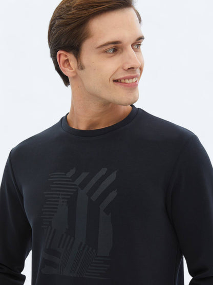 Bedrucktes Sweatshirt mit Rundhalsausschnitt