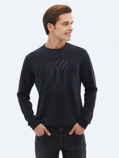 Bedrucktes Sweatshirt mit Rundhalsausschnitt