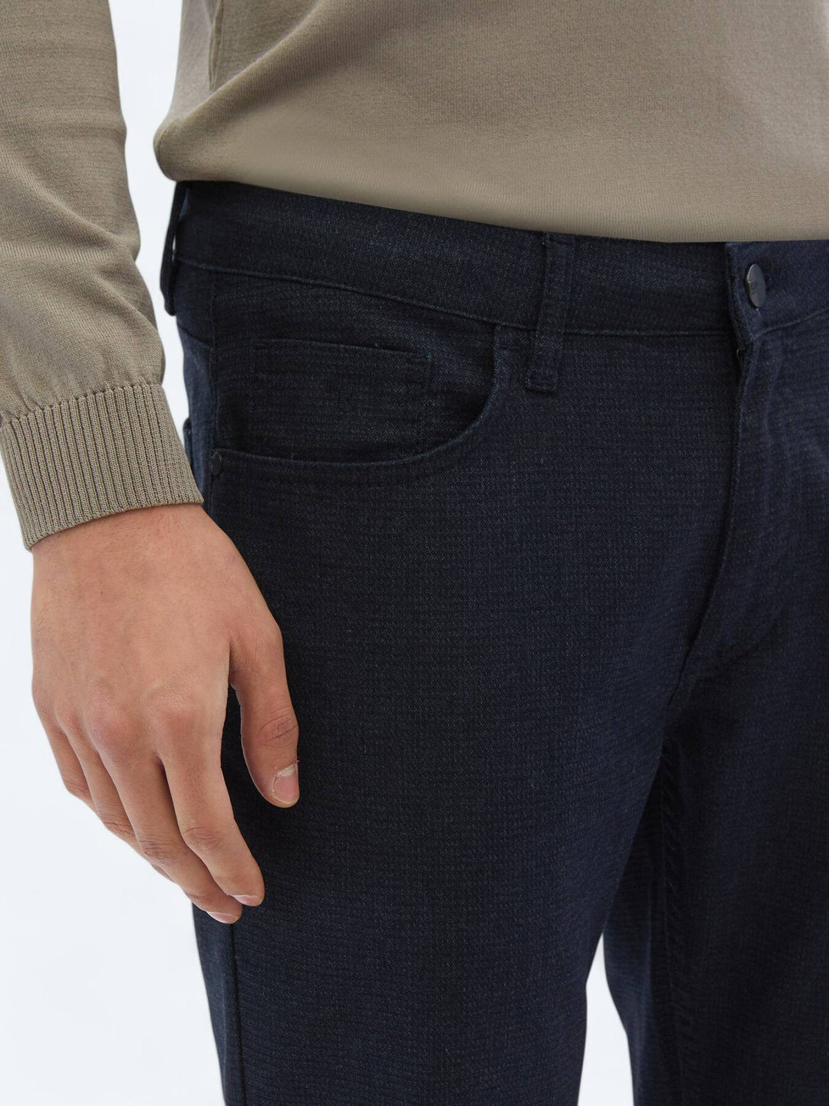 Lässige, gewebte Slim-Fit-Hose aus Baumwollmischung