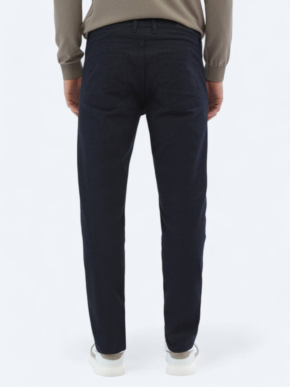 Lässige, gewebte Slim-Fit-Hose aus Baumwollmischung