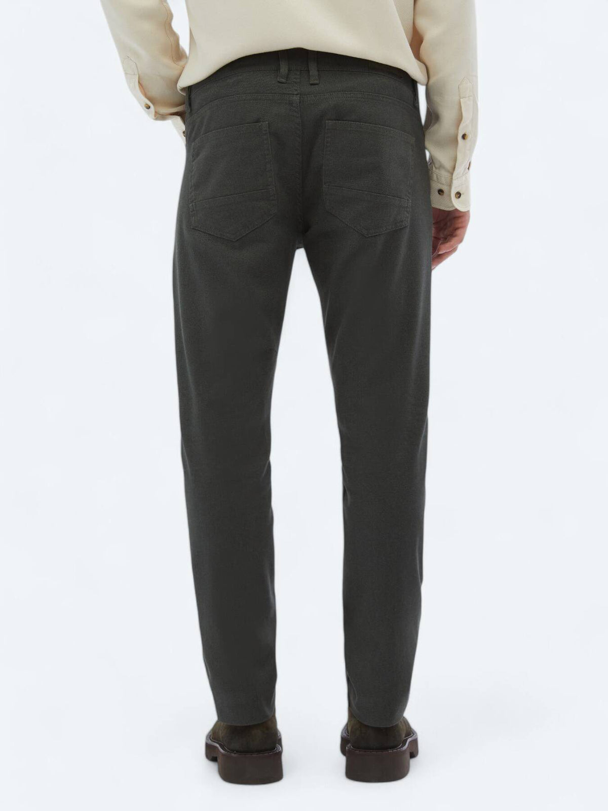 Lässige, gewebte Slim-Fit-Hose aus Baumwollmischung