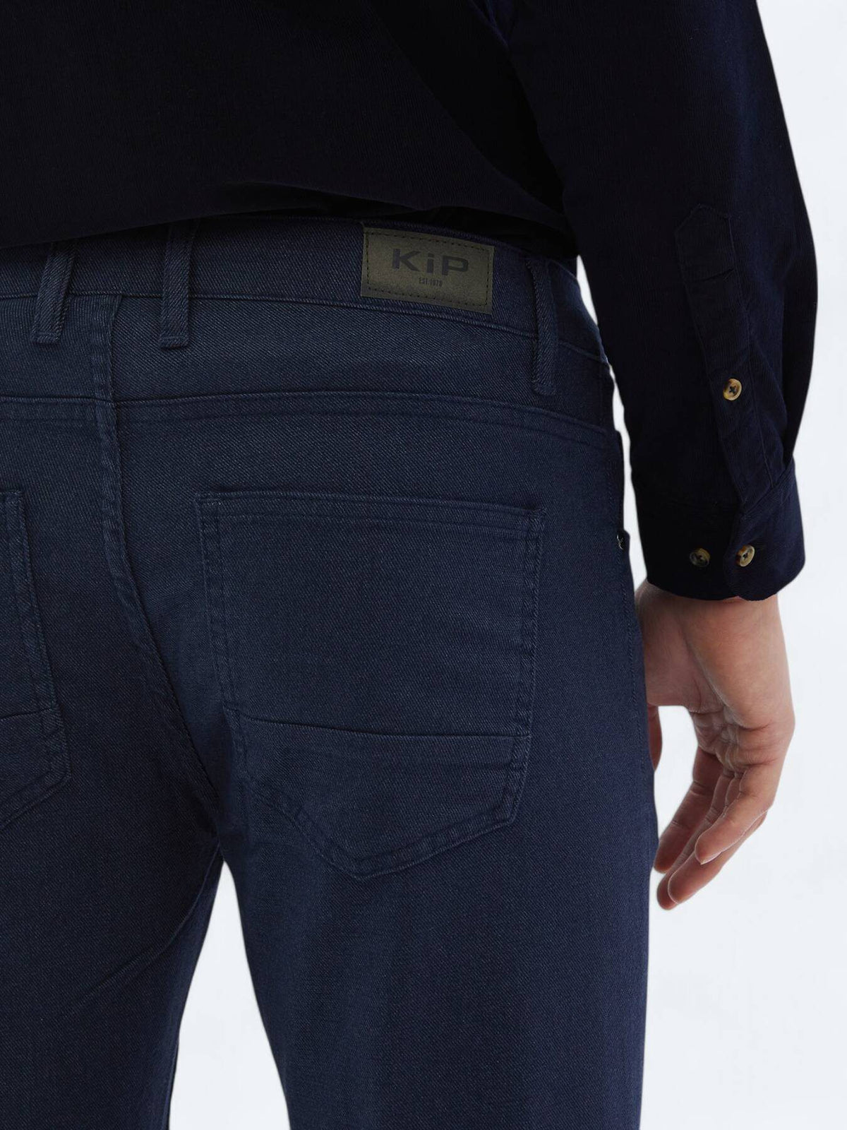 Lässige, gewebte Slim-Fit-Hose aus Baumwollmischung