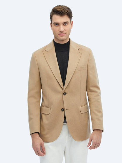 Schlichte Jacke aus Wollmischung mit moderner Passform