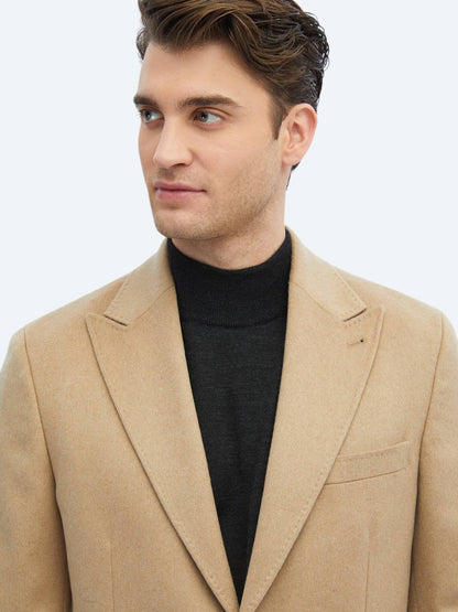 Schlichte Jacke aus Wollmischung mit moderner Passform