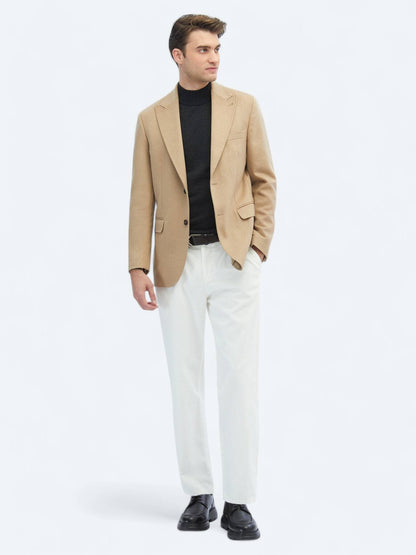 Schlichte Jacke aus Wollmischung mit moderner Passform