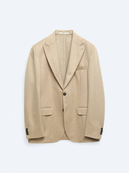 Schlichte Jacke aus Wollmischung mit moderner Passform