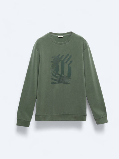 Bedrucktes Sweatshirt mit Rundhalsausschnitt