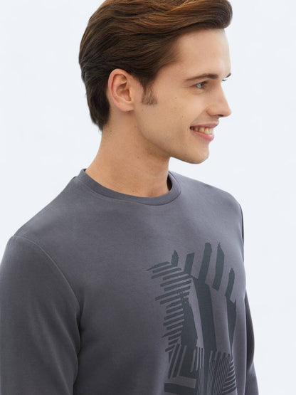 Bedrucktes Sweatshirt mit Rundhalsausschnitt
