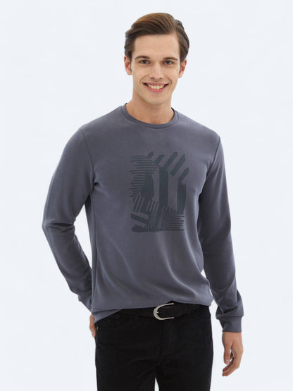 Bedrucktes Sweatshirt mit Rundhalsausschnitt