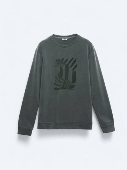 Bedrucktes Sweatshirt mit Rundhalsausschnitt