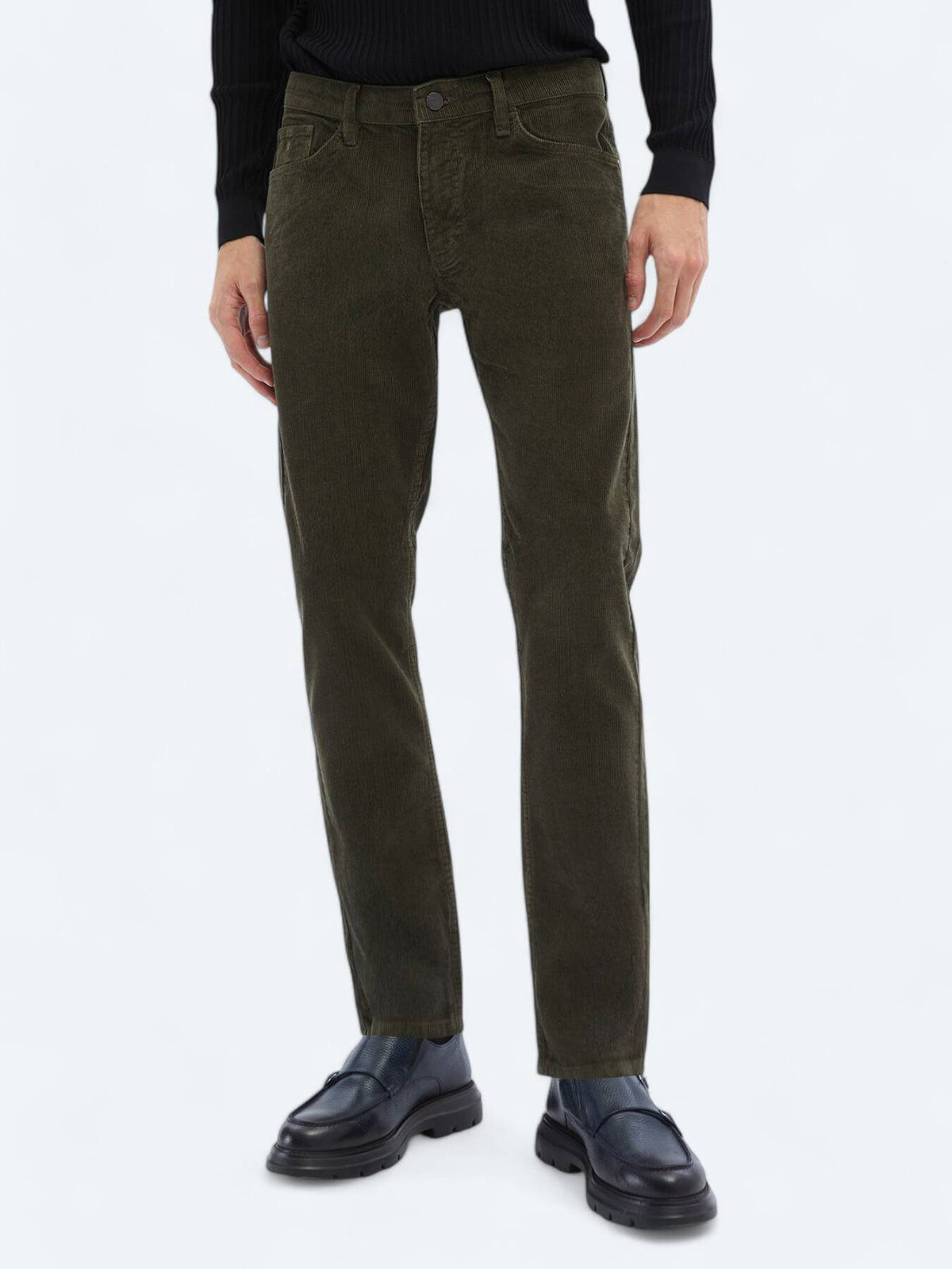 Gewebte schmale Velours-Hose aus Baumwolle