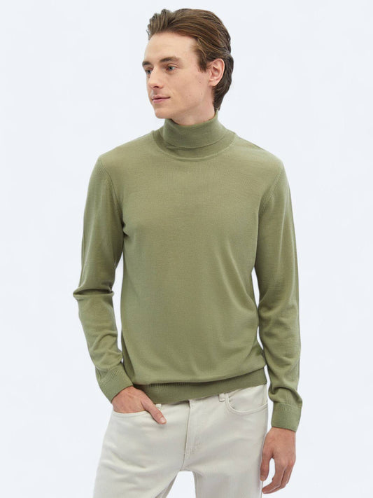 Strickpullover aus schlichter Wollmischung