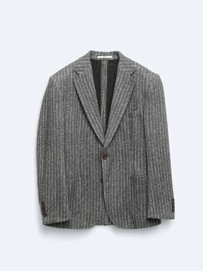 Gestreifte Comfort-Fit-Strickjacke