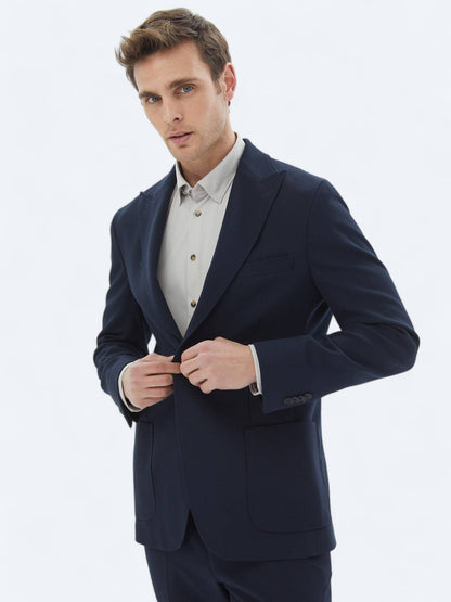 Gemusterter Modern-Fit-Anzug