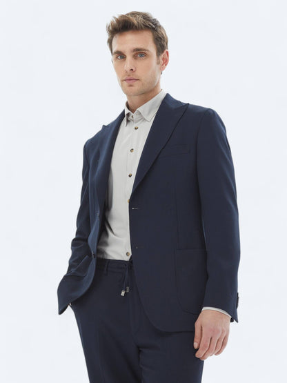 Gemusterter Modern-Fit-Anzug