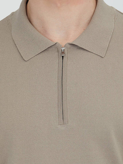 Feinstrick-Polo-Pullover