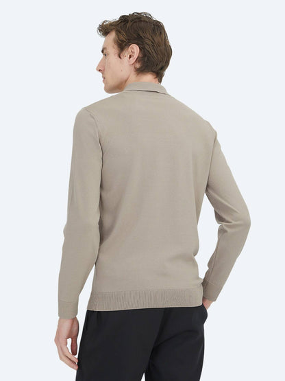 Feinstrick-Polo-Pullover