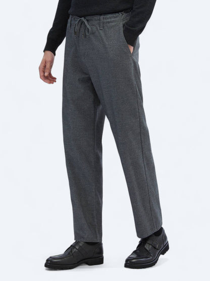 Gemusterte, gewebte, lässige Hose aus Baumwollmischung