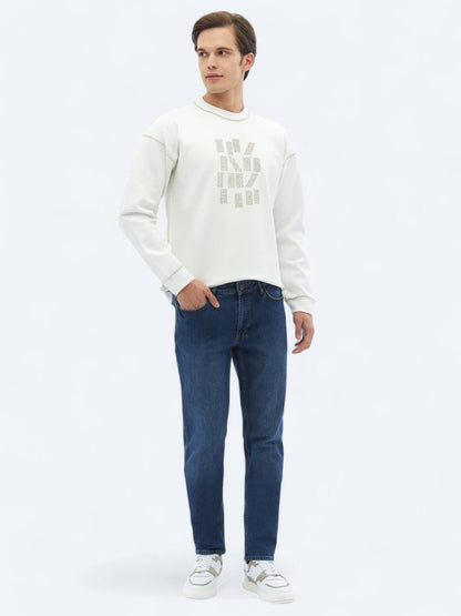 Doppelseitig bedrucktes Sweatshirt mit Rundhalsausschnitt