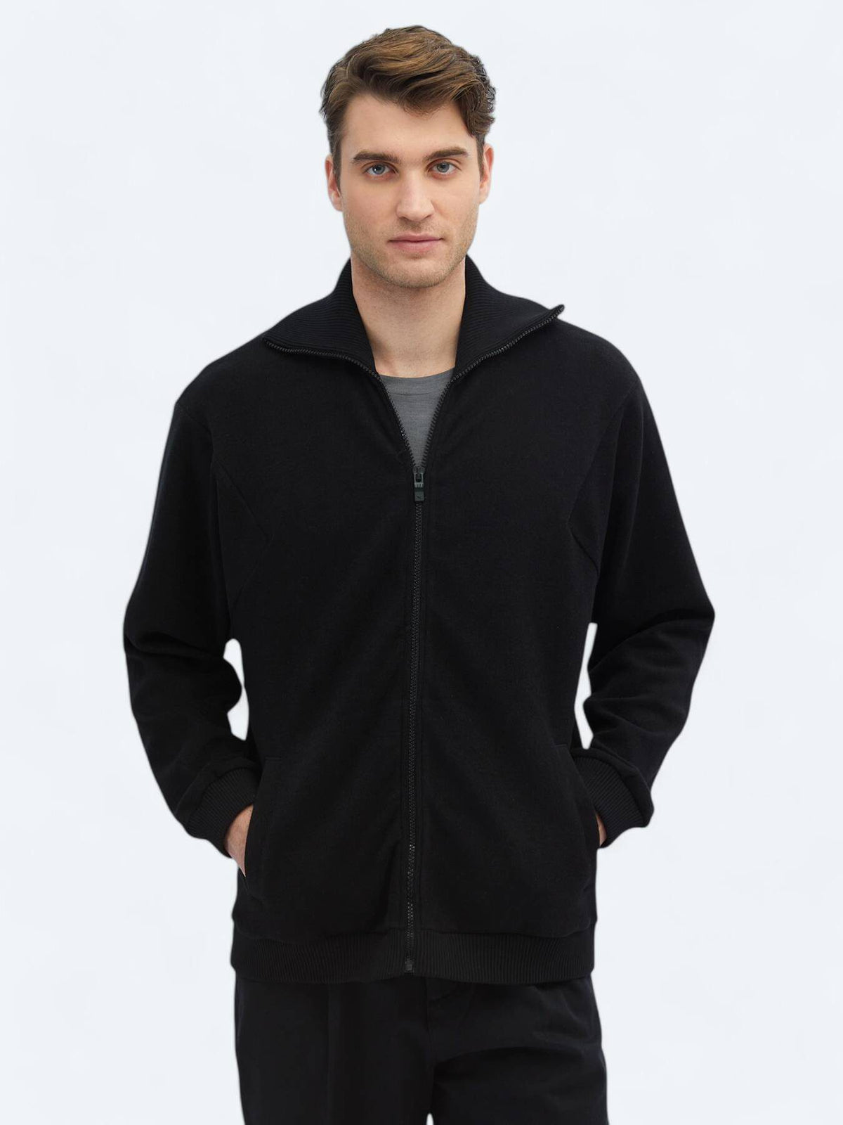 Sweatshirt mit hohem Kragen