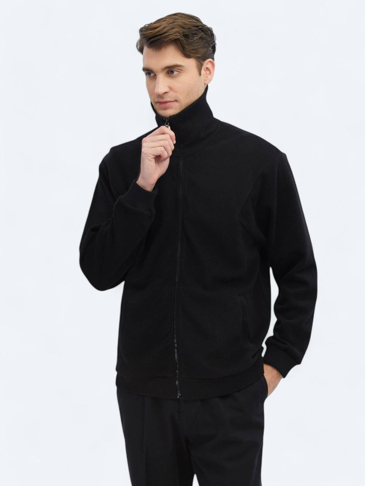 Sweatshirt mit hohem Kragen