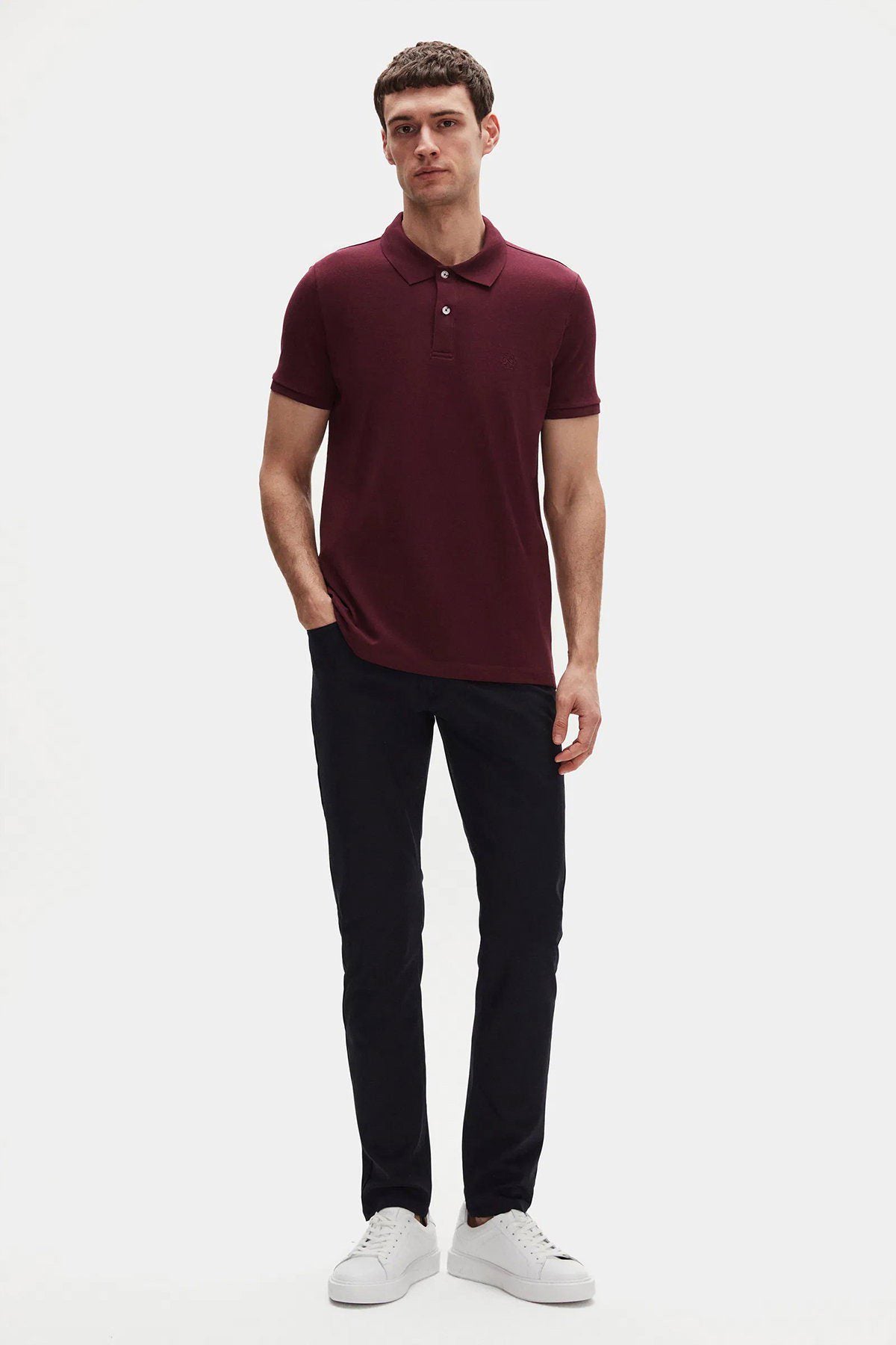 DS Damat Schwarzes Slim Fit Polo T-Shirt in Geschenkbox
