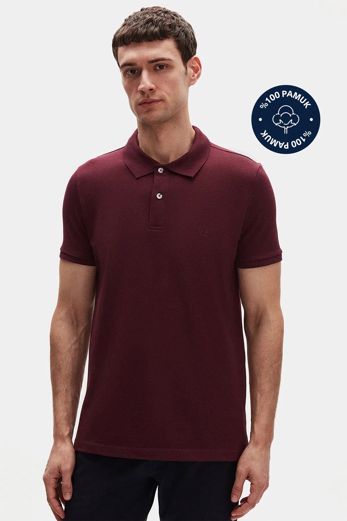 DS Damat Schwarzes Slim Fit Polo T-Shirt in Geschenkbox