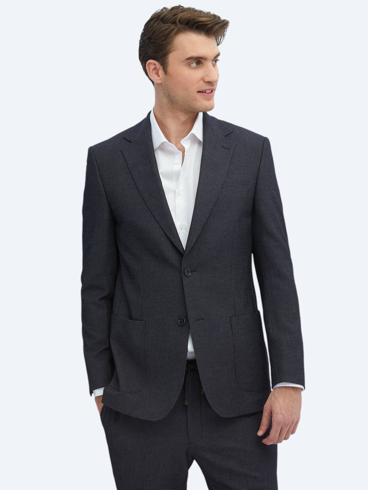 Gemusterter Modern-Fit-Anzug