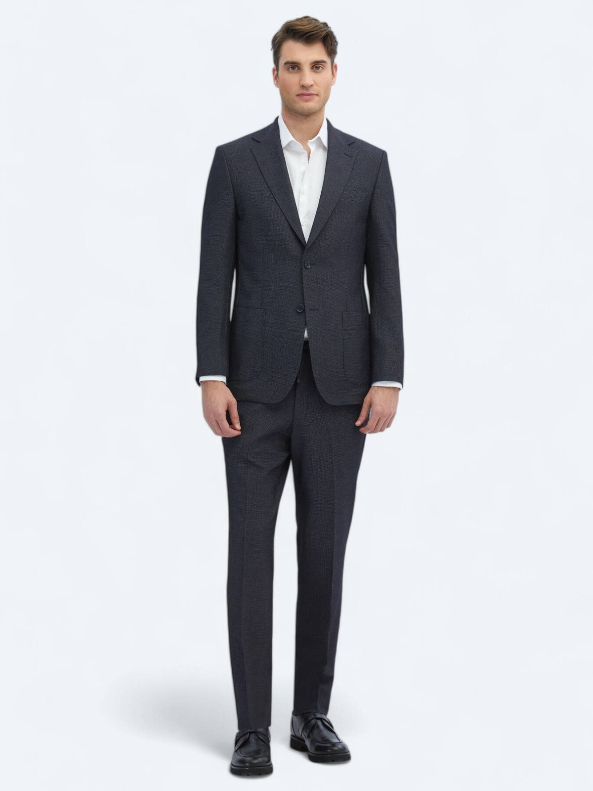 Gemusterter Modern-Fit-Anzug