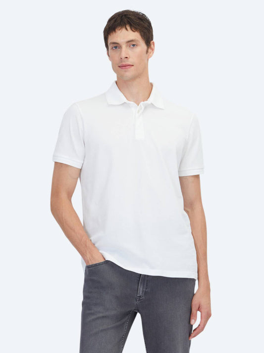 Schlichtes T-Shirt mit Polokragen