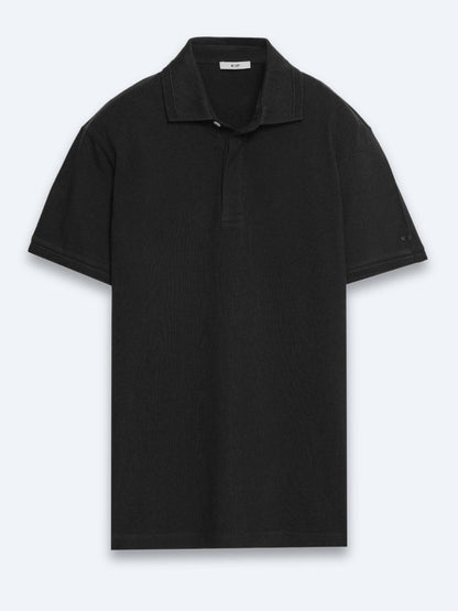 Schlichtes T-Shirt mit Polokragen