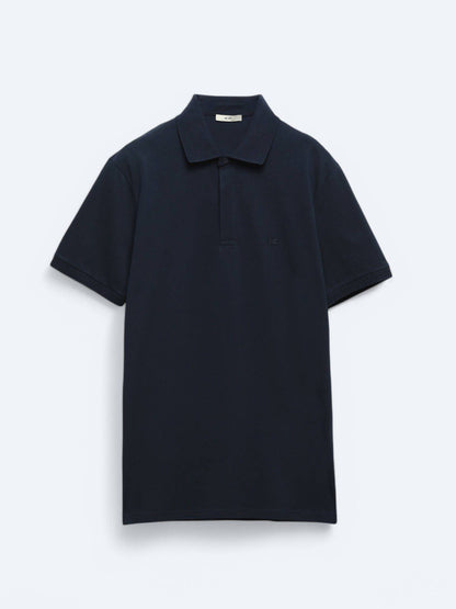 Schlichtes T-Shirt mit Polokragen