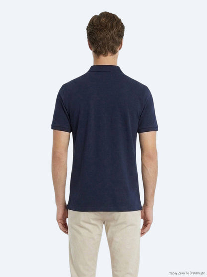 Schlichtes T-Shirt mit Polokragen