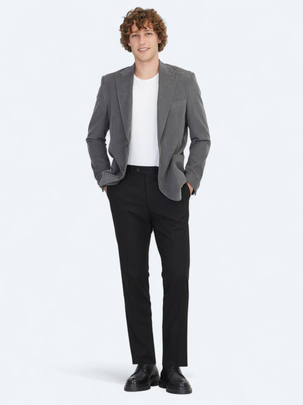 Gri Fitilli Modern Fit %100 Baumwolle Jacke