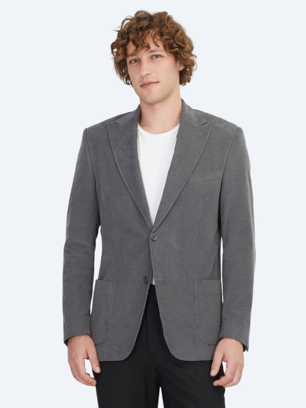 Gri Fitilli Modern Fit %100 Baumwolle Jacke