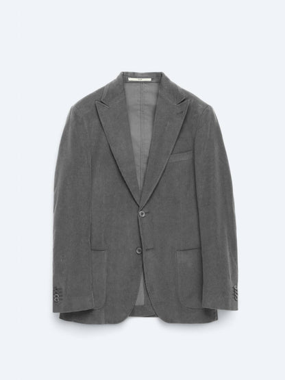Gri Fitilli Modern Fit %100 Baumwolle Jacke