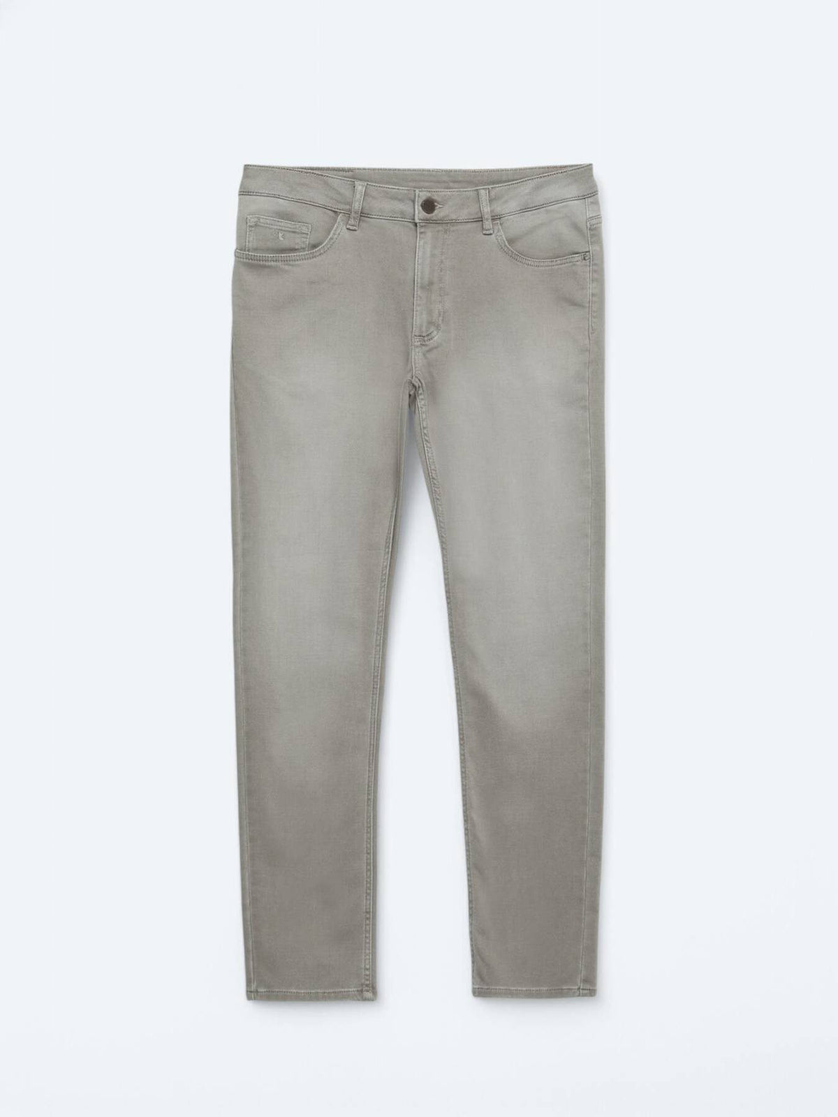 Denim-Mischung Slim Fit Baumwollhose