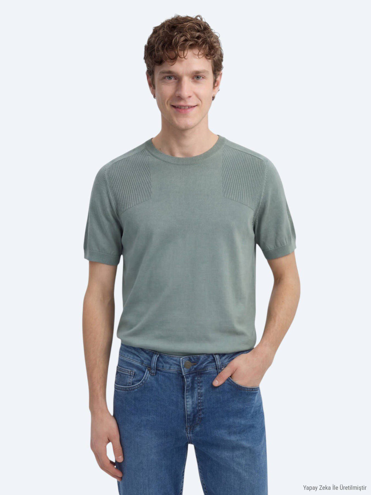 Öko-Slim Fit Denim Baumwollhose